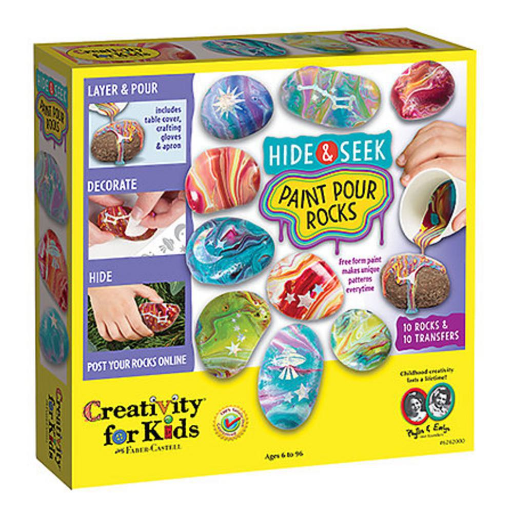 Craft Supplies, Art & School, Creativity for Kids, Hide & Seek, Paint Pour, Rock, Kit, 774554